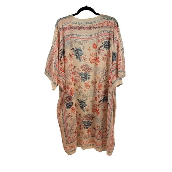 Ladies Floral Chiffon Kimono Duster‎ Short Sleeve One Size - Picture 6 of 9